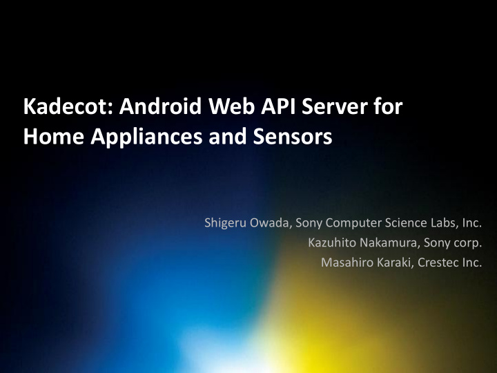 kadecot android web api server for