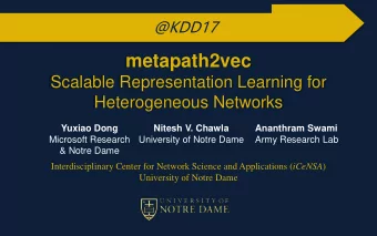 metapath2vec  Scalable Representation Learning for  Heterogeneous Networks  Yuxiao Dong  Nitesh V.