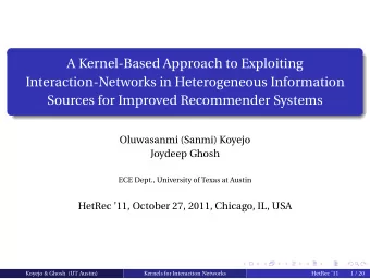 A Kernel-Based Approach to Exploiting  Interaction-Networks in Heterogeneous Information  Sources