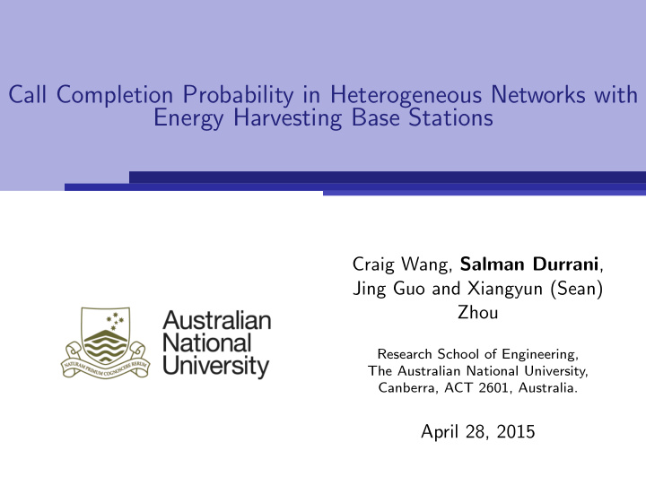 call completion probability in heterogeneous networks