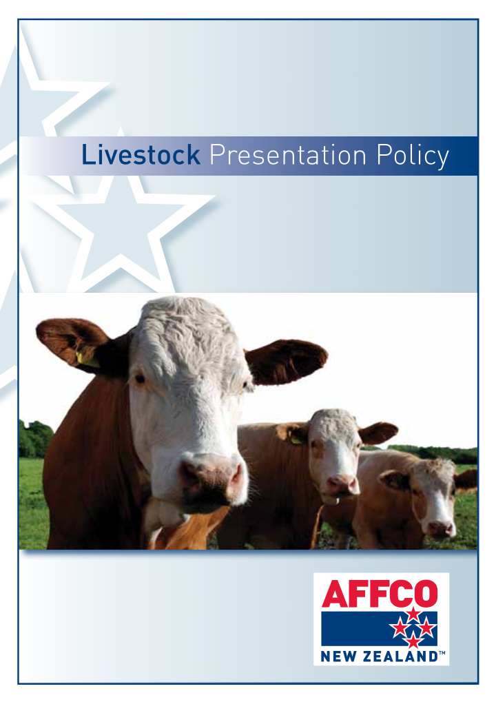livestock presentation policy affco livestock