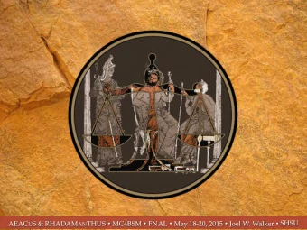 AEAC U S &amp; RHADAM AN THUS  MC4BSM  FNAL  May 18-20, 2015  Joel W. Walker  SHSU