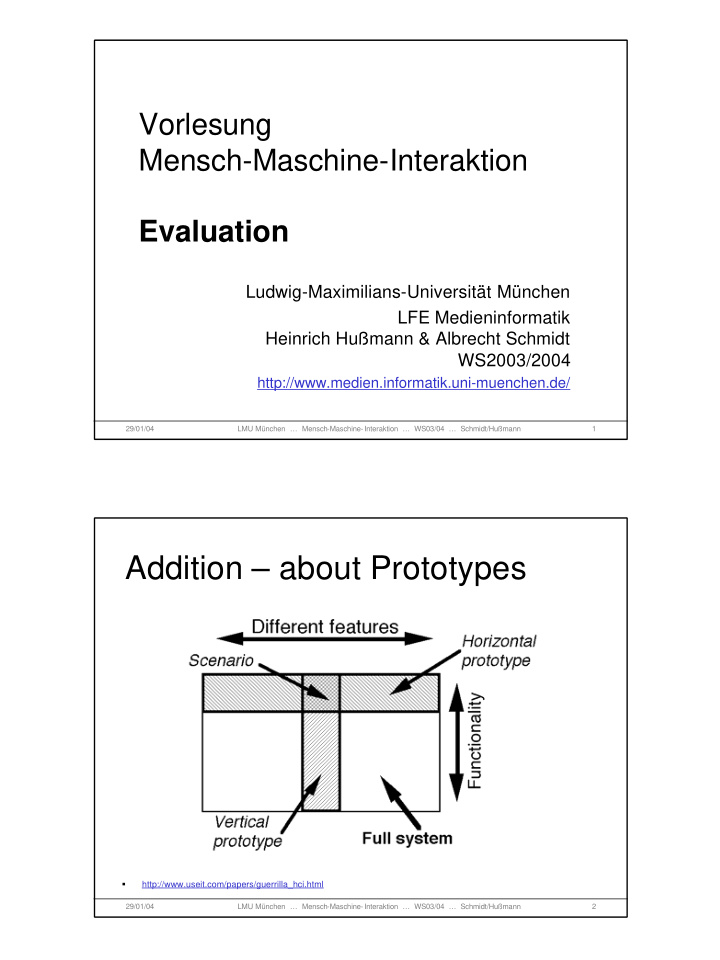 addition about prototypes