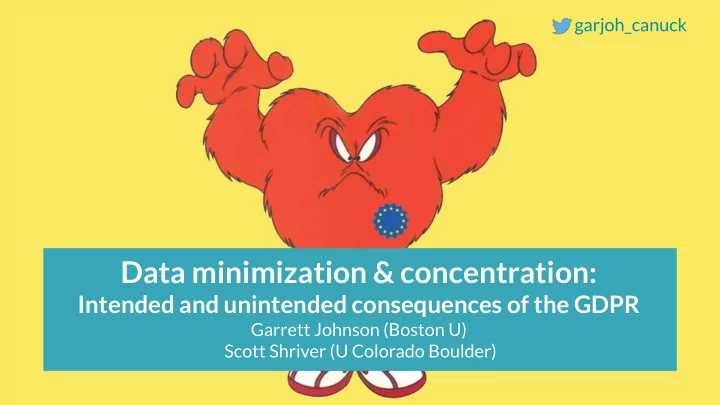 data minimization concentration
