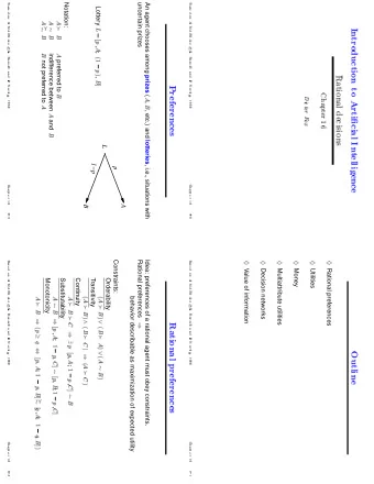 L  1p  p  B  A  Constraints:  Rational preferences  Idea: preferences of a rational agent must