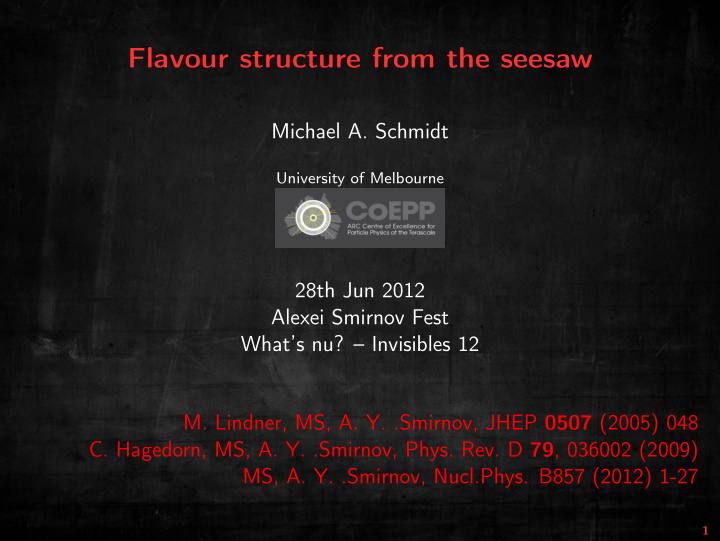 flavour structure from the seesaw