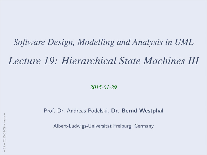 lecture 19 hierarchical state machines iii