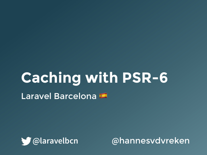 caching with psr 6