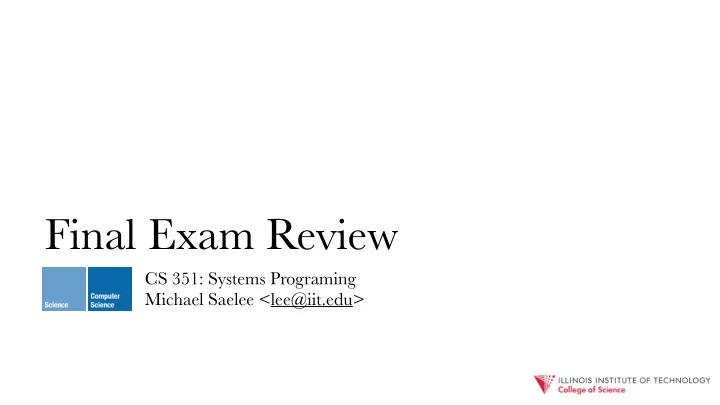 final exam review