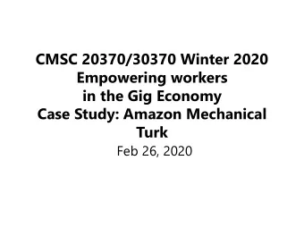 Turk  Feb 26, 2020  Quiz Time (5-7 minutes).  Quiz on Turkopticon  Principles of Good Design