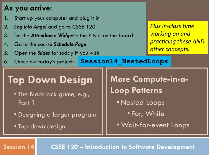 top down design