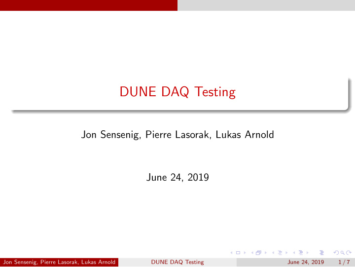 dune daq testing