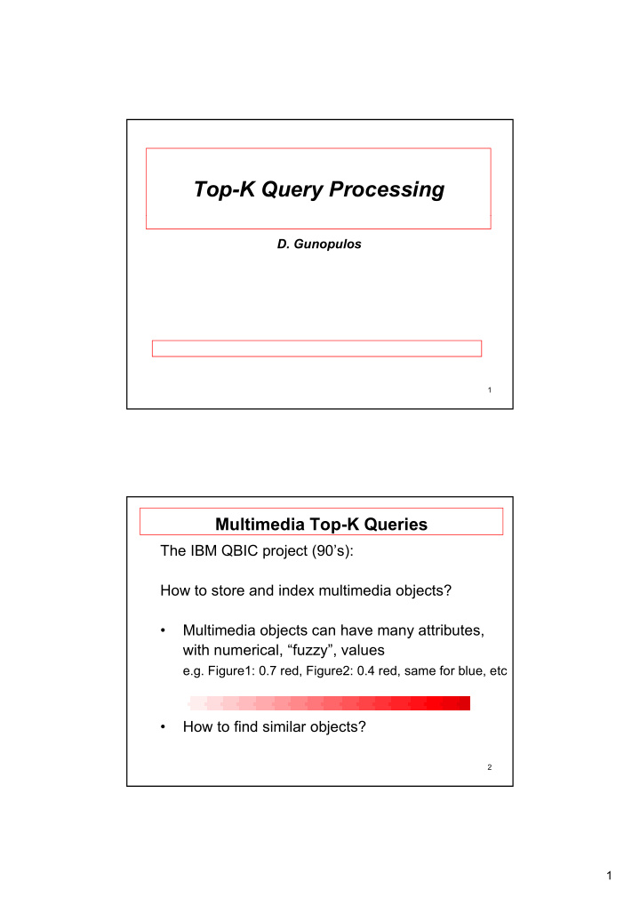 top k query processing