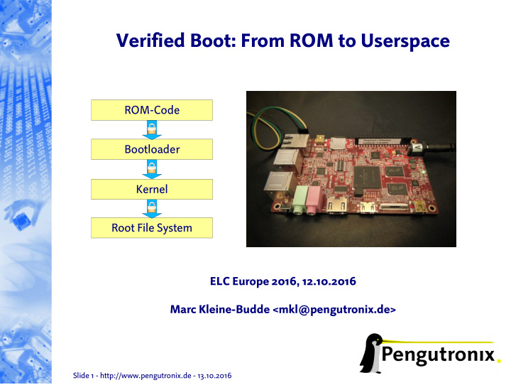 verified boot from rom to userspace