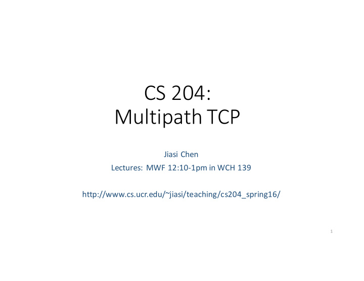 cs 204 multipath tcp