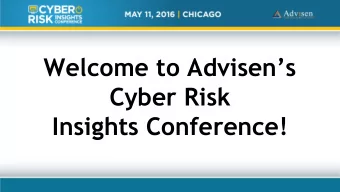 Insights Conference!  Welcoming Remarks David Bradford  Co-Founder &amp; Chief Strategy Officer