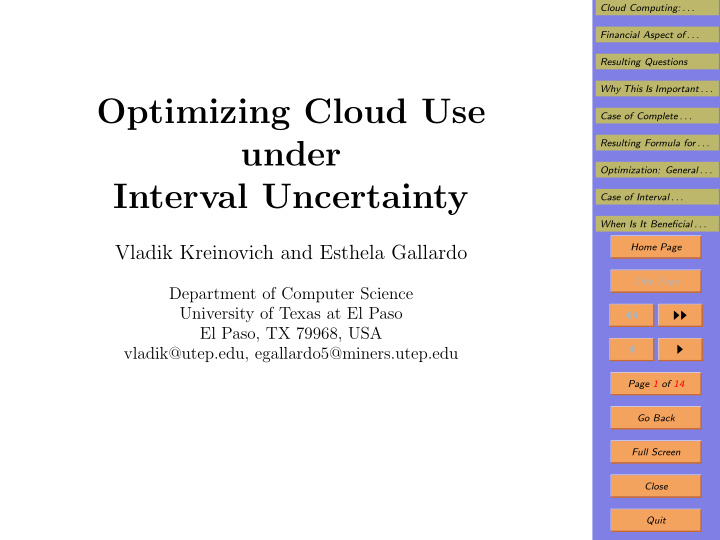 optimizing cloud use