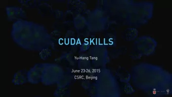 /home/ytang/slides    http://docs.nvidia.com/cuda/index.html