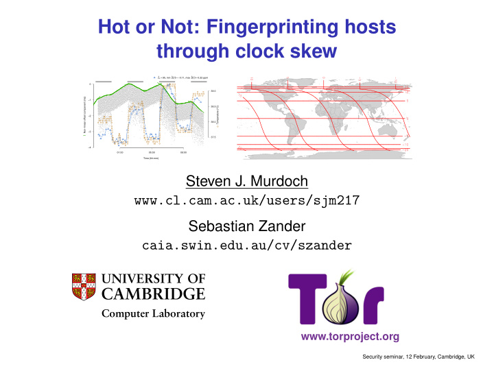 hot or not fingerprinting hosts through clock skew