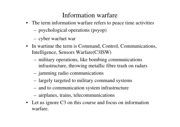 information warfare