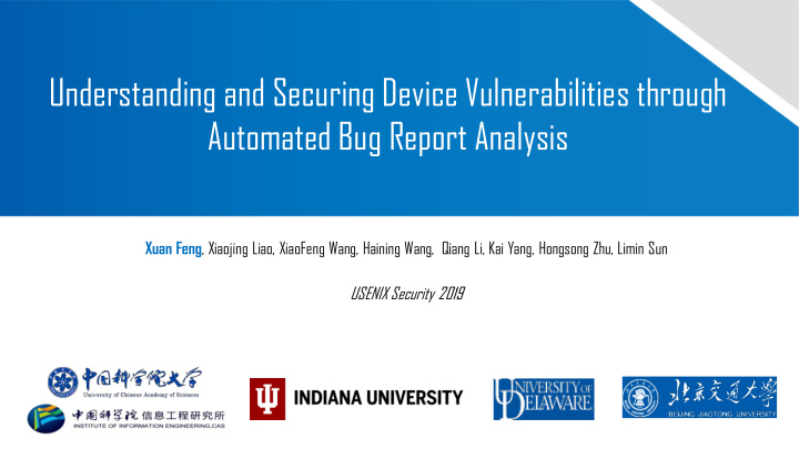 understanding and securing device vulnerabilities through