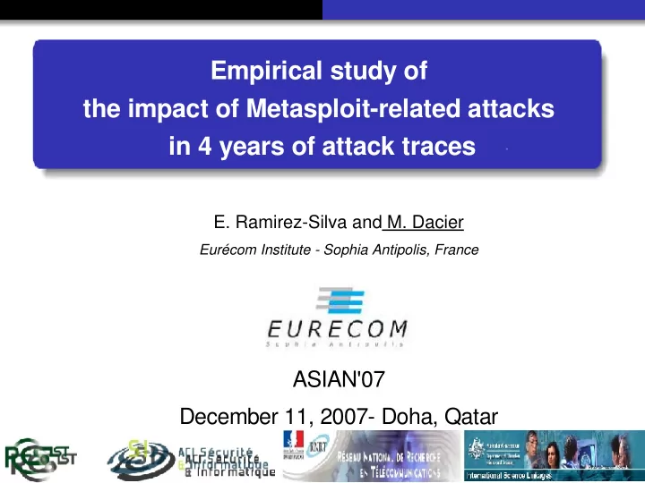 empirical study of the impact of metasploit related