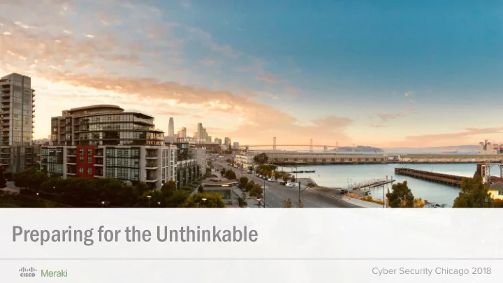 preparing for the unthinkable