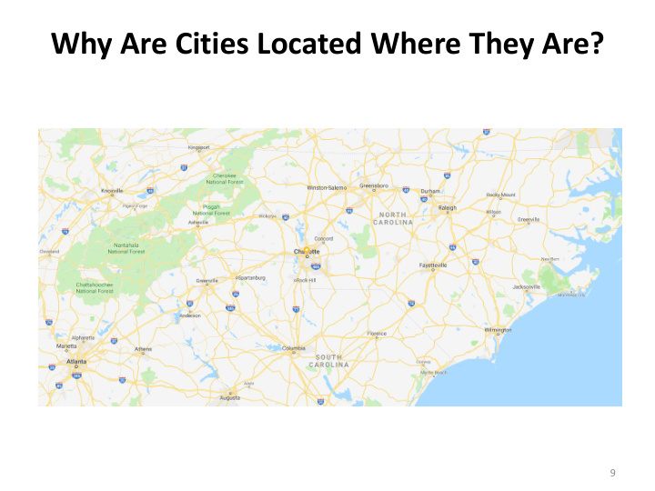 why are cities located where they are