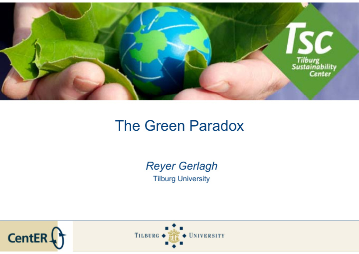 the green paradox the green paradox