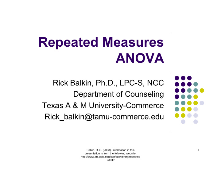 repeated measures anova