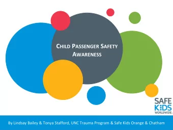 Introductions Tonya Stafford, BSN, RN, CPN | Pediatric Trauma Nurse Educator  Lindsay Bailey, MPH I