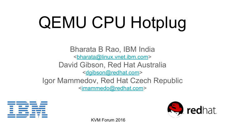 qemu cpu hotplug