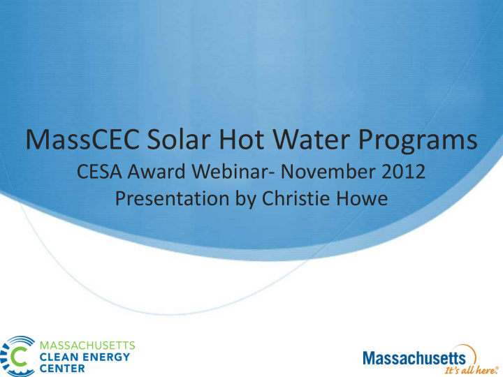 masscec solar hot water programs