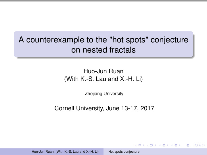 a counterexample to the hot spots conjecture on nested