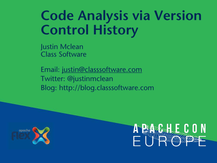 code analysis via version control history