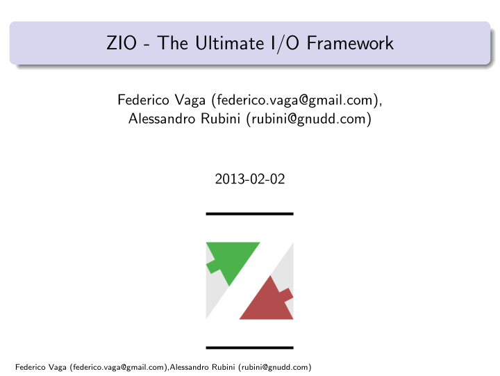 zio the ultimate i o framework