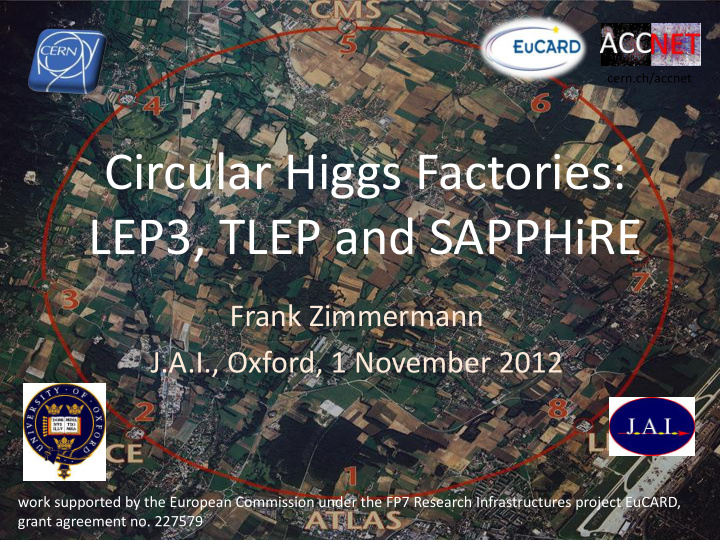circular higgs factories lep3 tlep and sapphire