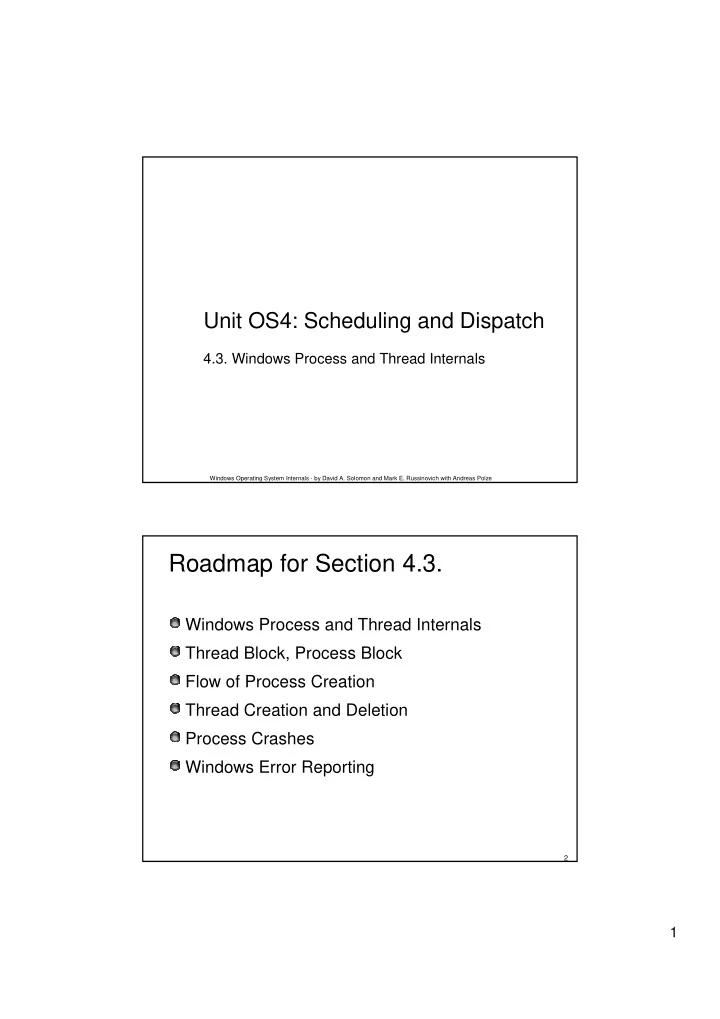 roadmap for section 4 3