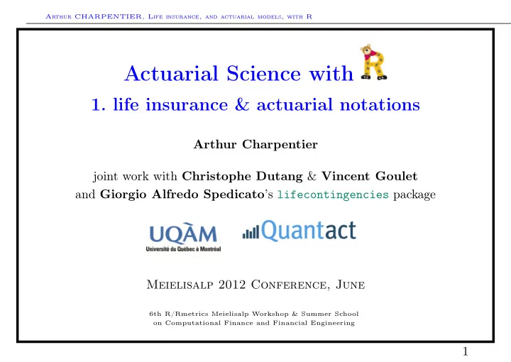 actuarial science with