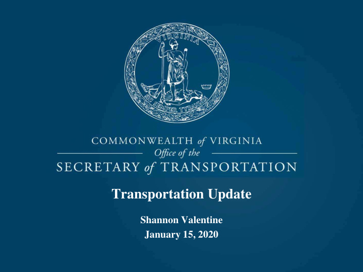 transportation update