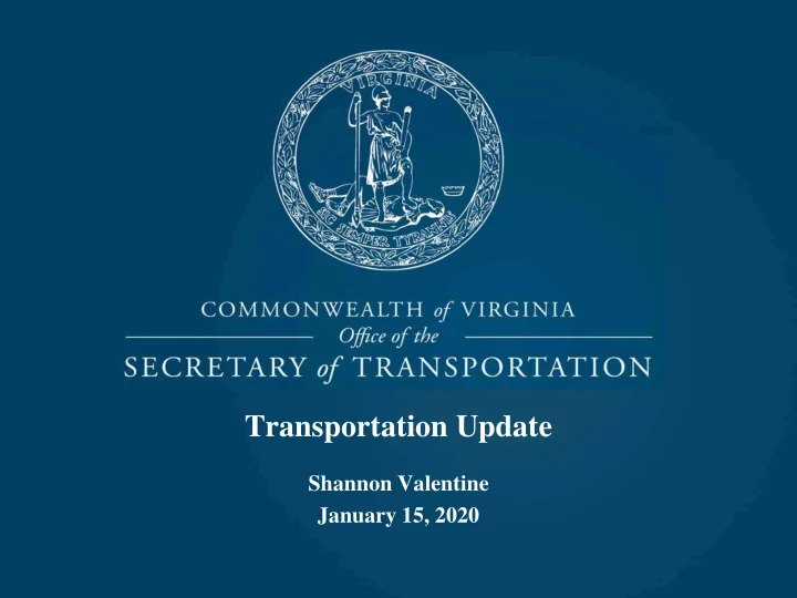 transportation update