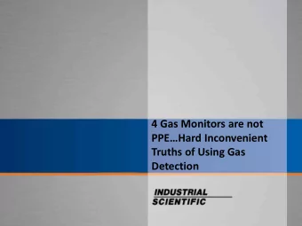 4 Gas Monitors are not  PPEHard Inconvenient  Truths of Using Gas  Detection  About the speaker