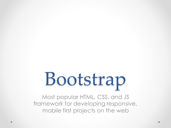 bootstrap