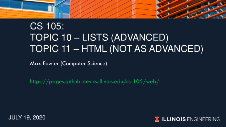 topic 11 html not as advanced