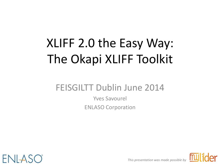 xliff 2 0 the easy way