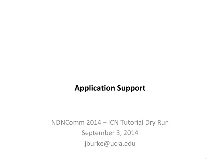 applica on support