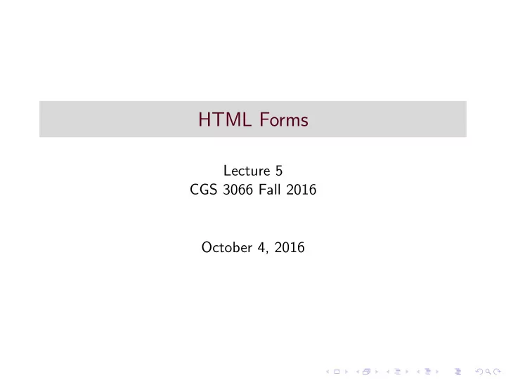 html forms