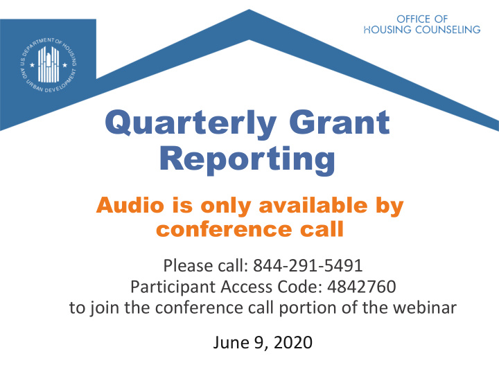 quarterly grant reporting