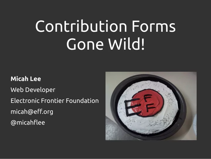 contribution forms gone wild