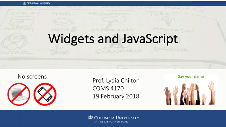 widgets and javascr cript